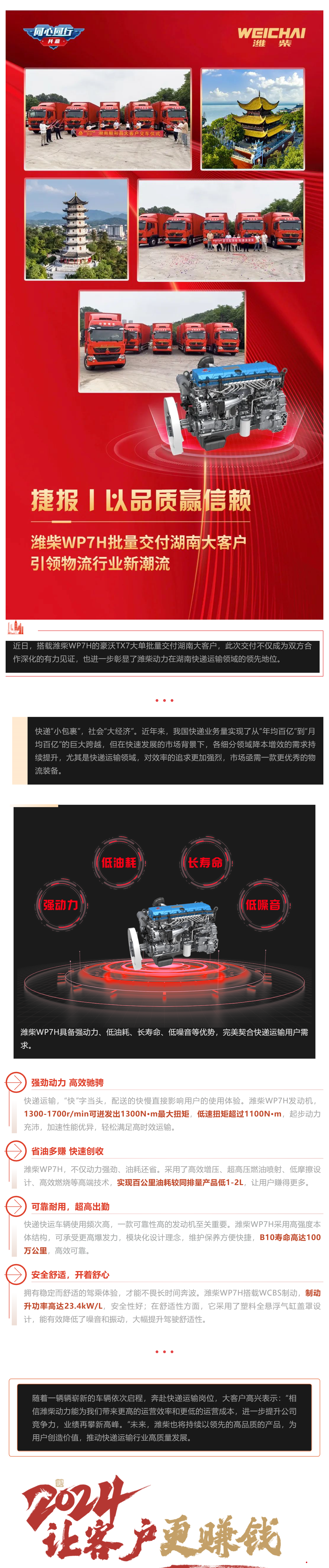 捷报丨高效、创收、可靠，载货车动力天花板！湖南大客户点赞潍柴WP7H_美编助手.png